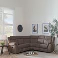 Seville Recliner Corner Sofa - Brown Fabric