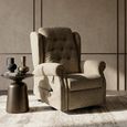 Sienna Rise Recliner Armchair - Mink Fabric