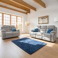 Stanley Manual Recliner Sofa Set - Grey Fabric - 3+2 Seater