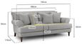 Summer Sofa - Grey Fabric - 3 Seater