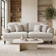 Summer Sofa - Beige Fabric - 3 Seater