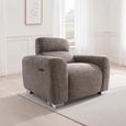 Toronto Electric Recliner Armchair - Beige Fabric