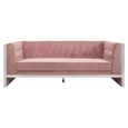 Vogue Sofa - 3 Seater - Pink Velvet Fabric