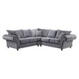 Windsor Corner Sofa - Fullback - Grey - Large