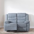 Windsor Recliner Sofa - 2 Seater - Grey Fabric