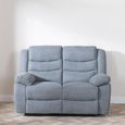Windsor Recliner Sofa - 2 Seater - Grey Fabric
