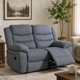 Windsor Recliner Sofa - 2 Seater - Dark Grey Fabric