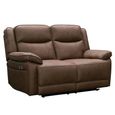 Torino Chestnut Faux Leather 2 Seater Manual Recliner Sofa thumbnail 2