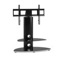 Osmium TV Stand - 2 Shelf with Bracket - Black - OSMB800/2-S