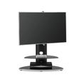 Osmium TV Stand - 2 Shelf with Bracket - Black - OSMB800/2-S