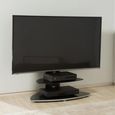 Osmium TV Stand - 2 Shelf with Bracket - Black - OSMB800/2-S