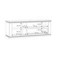 Pontypool TV Unit - 2 Door - 1 Drawer - 199.2cm - Wide - Dark Grey and Light Oak