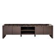 Almundi TV Unit - 4 Door - 199.5cm - Large - Chocolate Brown - Ceramic