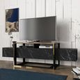 Clearance - Weldona Black Marble Effect Large TV Unit thumbnail 2
