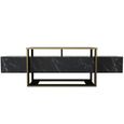 Clearance - Weldona Black Marble Effect Large TV Unit thumbnail 4