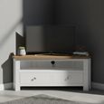 Lundy Corner TV Unit - 105cm - White Painted