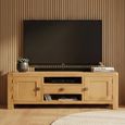 Curve Wide TV Unit - 145cm - Oak