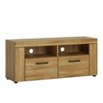 Cortina TV Unit - 2 Drawer - 127cm - Oak