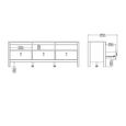 Madrid TV Unit - 3 Drawer - 151cm - White
