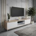 Chaplin TV Stand - White & Light Oak - 160cm - ADCH1600-WHT