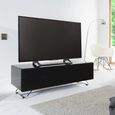 Chromium TV Stand - Concept - 120cm - Black with Speaker Mesh Front - CRO2-1200CPT-BLK