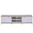 Chaplin TV Stand - White & Light Oak - 160cm - ADCH1600-WHT
