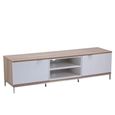 Chaplin TV Stand - White & Light Oak - 160cm - ADCH1600-WHT