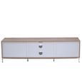 Chaplin TV Stand - White & Light Oak - 160cm - ADCH1600-WHT
