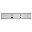 Chaplin TV Stand - White & Oak - 200cm - ADCH2000-WHT