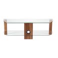 Century TV Stand - Walnut & Black Glass - 120cm - ADCE1200-WAL