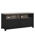 Carver TV Cabinet - Weathered Oak & Black - 1753296PCOMUK