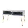 Novogratz Athena TV Stand - White Marble Effect - 1748891COMNUK