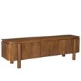Salano Curved TV Unit - 3 Door - 170cm - Large - Brown - Mango Wood
