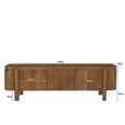 Salano Curved TV Unit - 3 Door - 170cm - Large - Brown - Mango Wood