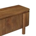 Salano Curved TV Unit - 4 Door - 210cm - Large - Brown - Mango Wood