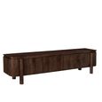 Salano Curved TV Unit - 4 Door - 210cm - Large - Chestnut - Mango Wood