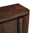 Salano Curved TV Unit - 4 Door - 210cm - Large - Chestnut - Mango Wood