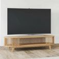 Live Curved TV Unit - 150cm - Medium - Natural Bamboo Wood