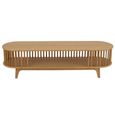 Live Curved TV Unit - 150cm - Medium - Natural Bamboo Wood
