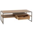 TV Unit - 1 Drawer - 120cm - Medium - Natural Wood - Metal