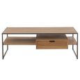 TV Unit - 1 Drawer - 120cm - Medium - Natural Wood - Metal