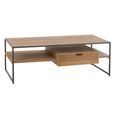 TV Unit - 1 Drawer - 120cm - Medium - Natural Wood - Metal