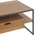 TV Unit - 1 Drawer - 120cm - Medium - Natural Wood - Metal