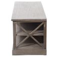 TV Unit - 120cm - Storage - Medium - 2 Rattan Basket - Grey Wood