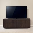 Novero Curved TV Unit - 2 Door - 140cm - Medium - Espresso Oak