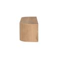 Novero Curved Floating TV Unit - 2 Door - 140cm - Medium - Wall Mounted - Natural Oak