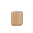 Novero Curved TV Unit - 2 Door - 140cm - Medium - Natural Oak