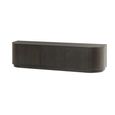 Novero Curved TV Unit - 3 Door - 180cm - Medium - Espresso Oak