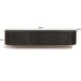 Novero Curved Floating TV Unit - 3 Door - 180cm - Medium - Wall Mounted - Espresso Oak