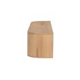 Novero Curved Floating TV Unit - 3 Door - 180cm - Medium - Wall Mounted - Natural Oak